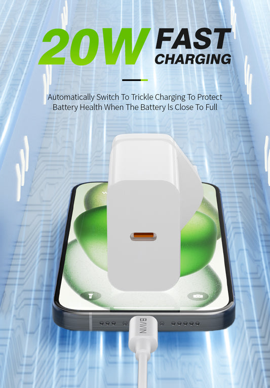 PC938E 20W PD Travel Fast Charger – High-Speed & Compact Charging Solution