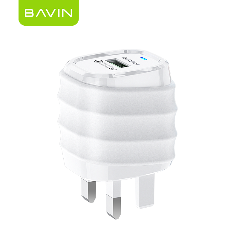 PC555E 18W QC3.0 Fast Charger – High-Speed UK Plug Adapter for Quick & Safe Charging