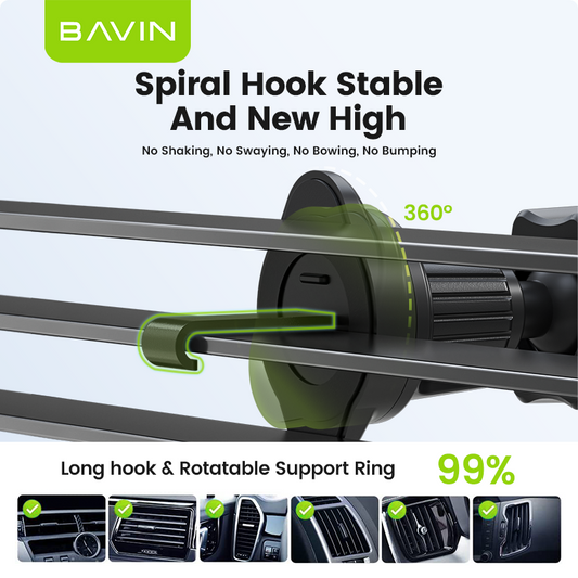 PC1070 15W Wireless Car Charger – Fast Charging & Secure Magnetic Mount 🚗⚡