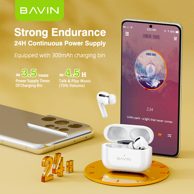 BAVIN BA33 TWS Wireless Bluetooth 5.3 Earbuds – Hi-Fi Stereo Sound & Touch Control 🎧🔥