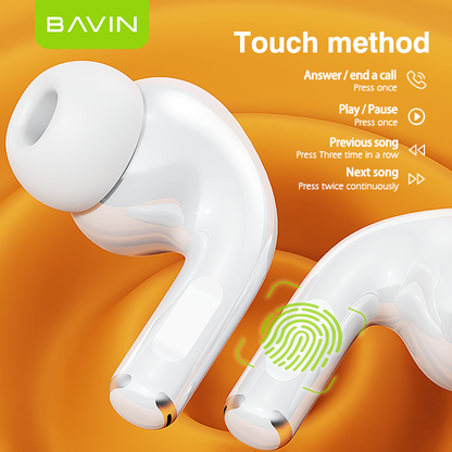 BAVIN BA33 TWS Wireless Bluetooth 5.3 Earbuds – Hi-Fi Stereo Sound & Touch Control 🎧🔥
