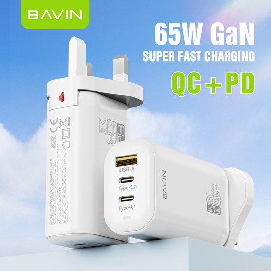 BAVIN PC835 QC 4.0 & PD 3.0 Fast Charger – Ultra-Fast Dual-Port Charging for All Devices