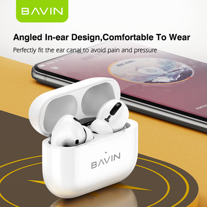 BAVIN BA33 TWS Wireless Bluetooth 5.3 Earbuds – Hi-Fi Stereo Sound & Touch Control 🎧🔥