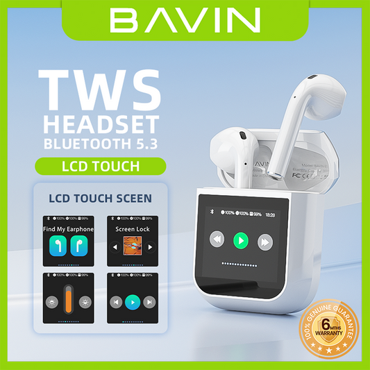 BA81 Wireless Bluetooth Earbuds – LCD Display, Hi-Fi Sound & Smart Touch Control 🎧🔥