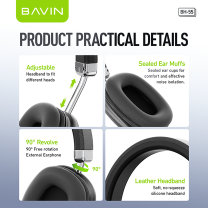 BAVIN BA55 TWS Wireless Bluetooth Earbuds – Touch Control, Hi-Fi Sound & Long Battery Life 🎧🔥