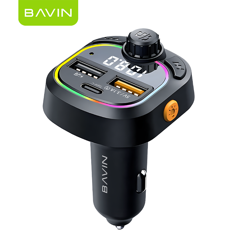 شاحن BAVIN PC2013 الذكي بشاشة الجهد 5 فولت 3.1 أمبير، سريع بمنفذي USB - حل طاقة موثوق وفعال