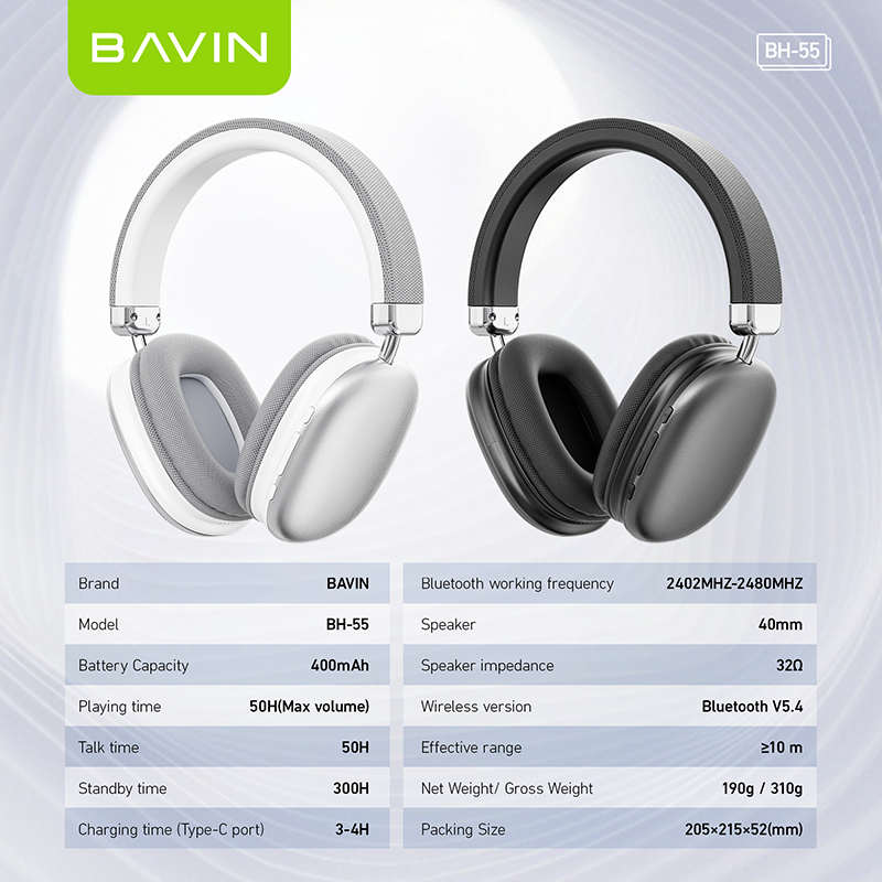 BAVIN BA55 TWS Wireless Bluetooth Earbuds – Touch Control, Hi-Fi Sound & Long Battery Life 🎧🔥