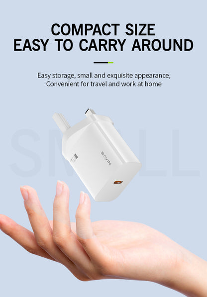 PC938E 20W PD Travel Fast Charger – High-Speed & Compact Charging Solution