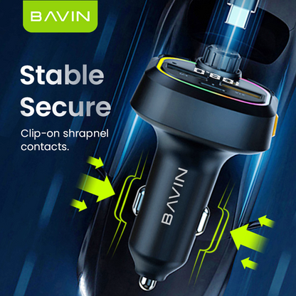شاحن BAVIN PC2013 الذكي بشاشة الجهد 5 فولت 3.1 أمبير، سريع بمنفذي USB - حل طاقة موثوق وفعال