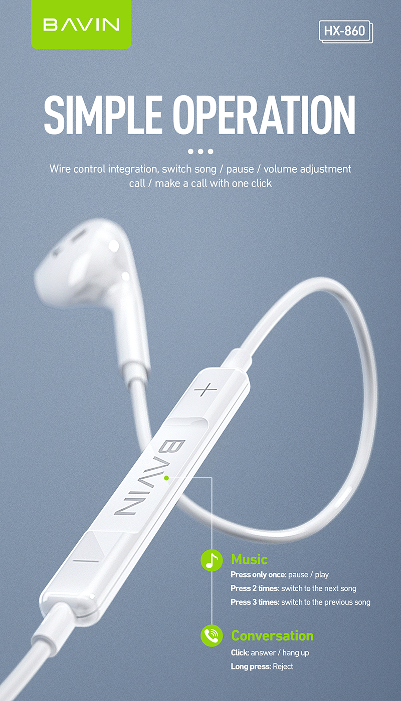 HX860 Hi-Fi Wired Earphones – Premium Stereo Sound & Plug-and-Play Convenience 🎧🔥