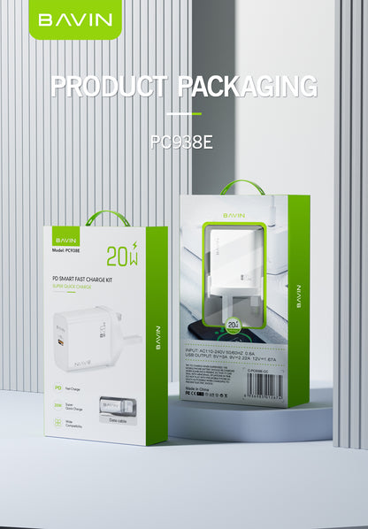 PC938E 20W PD Travel Fast Charger – High-Speed & Compact Charging Solution