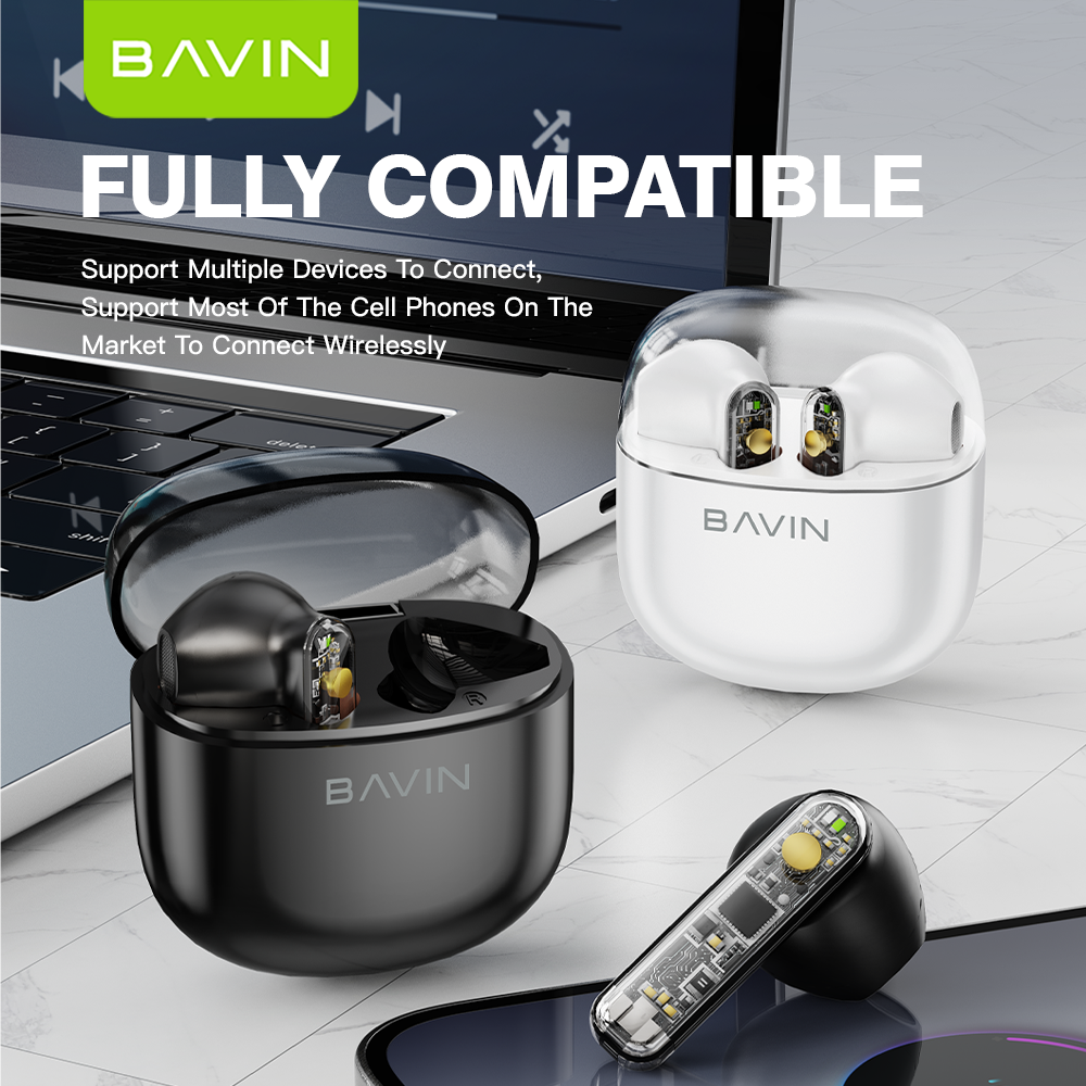 BAVIN BA61 TWS Bluetooth Wireless Earbuds – Hi-Fi Sound, Low Latency & Touch Control 🎧🔥