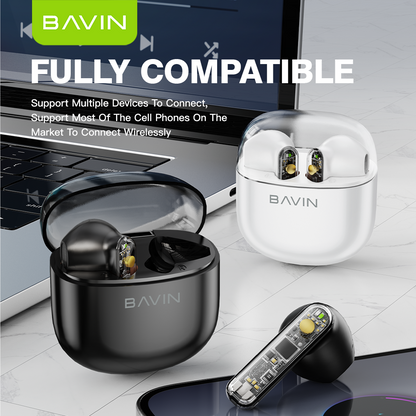 BAVIN BA61 TWS Bluetooth Wireless Earbuds – Hi-Fi Sound, Low Latency & Touch Control 🎧🔥