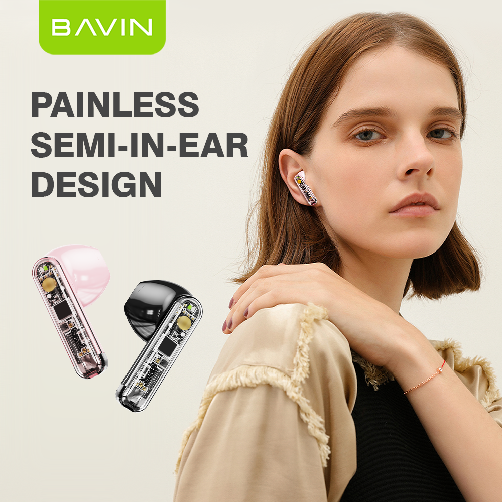 BAVIN BA61 TWS Bluetooth Wireless Earbuds – Hi-Fi Sound, Low Latency & Touch Control 🎧🔥