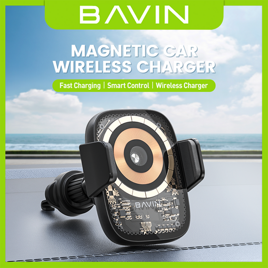 PC1070 15W Wireless Car Charger – Fast Charging & Secure Magnetic Mount 🚗⚡